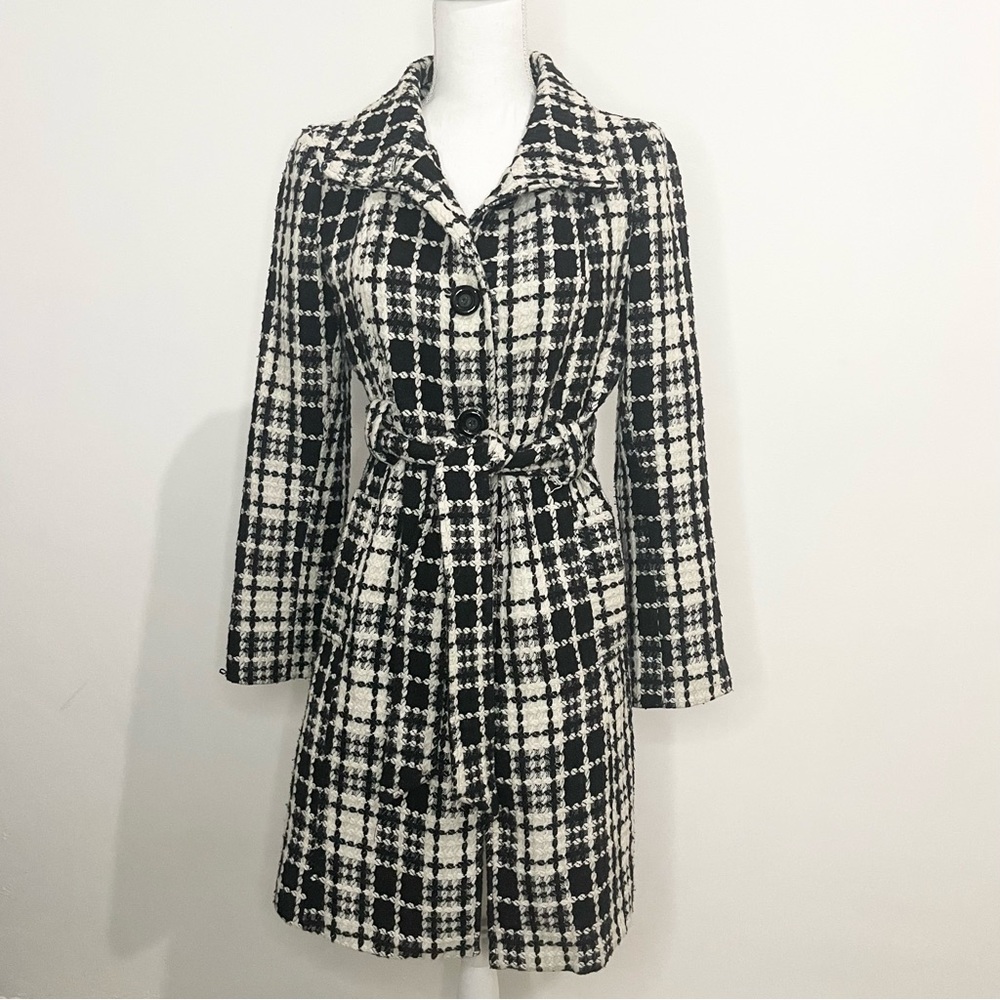 SOLD—LOVESTITCH TWEED TRENCH COAT | SIZE: M - Picture 1 of 8